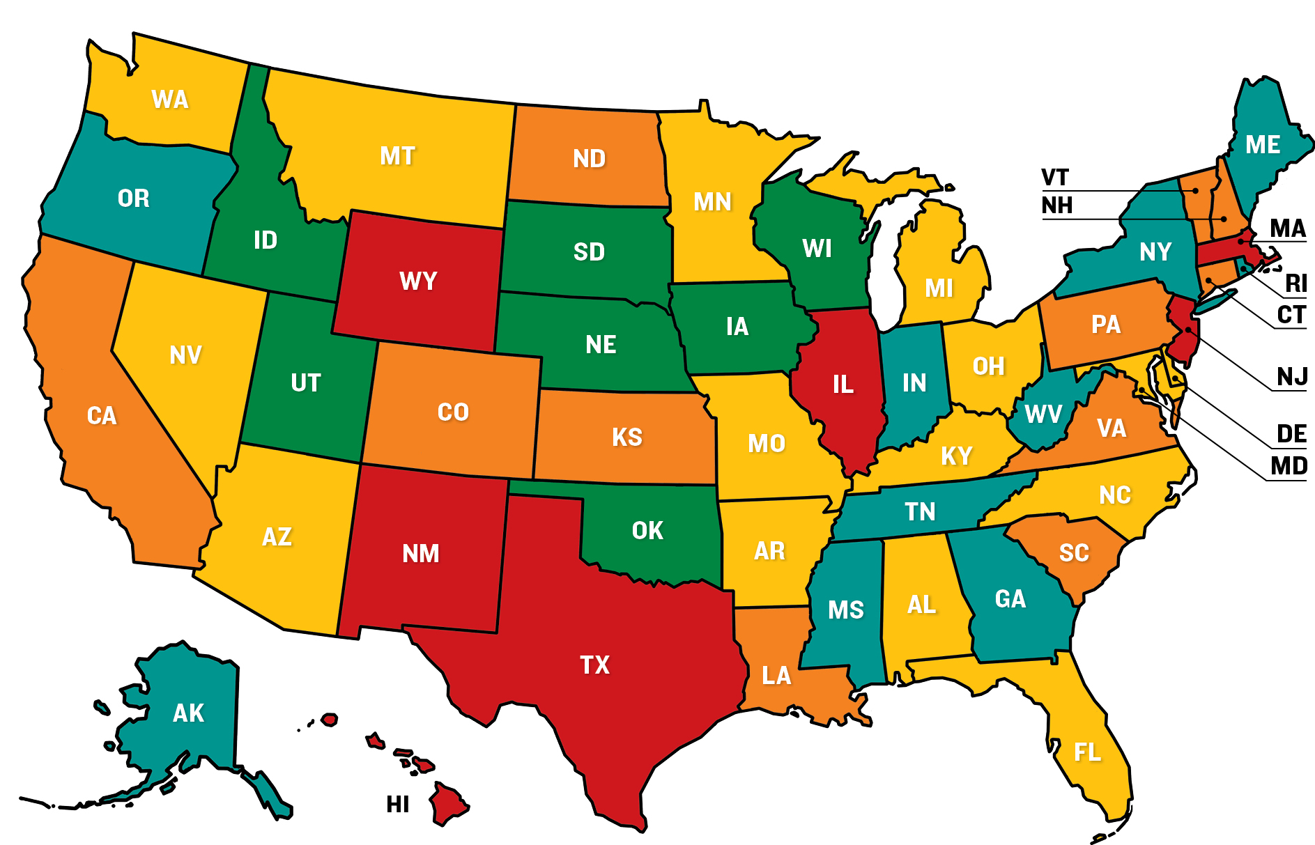 Legacy Costs Grades Map