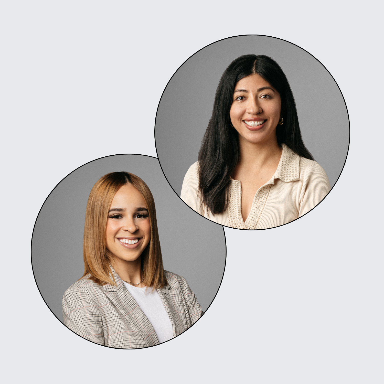 Yesenia Martinez and Hamelin Batista Camilo headshots in cropped circles