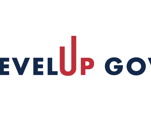 LevelUp Gov logo white rectangle