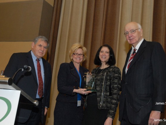 From left: Allan Rosenbaum, 2014-2015 ASPA President; Carole Jurkiewicz, Editor-in-Chief, Public Integrity; Shelly Metzenbaum and Paul Volcker.