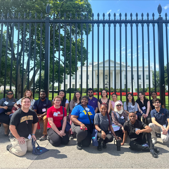 NextGen Service students in DC in front of the White House 2024