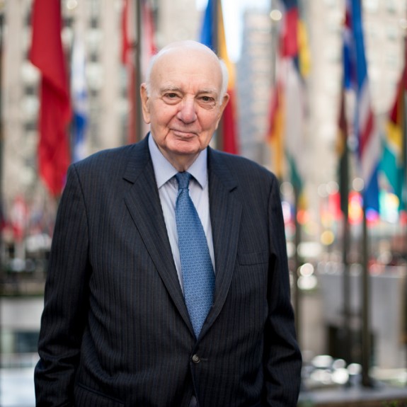 Mr. Volcker at Rockefeller Center